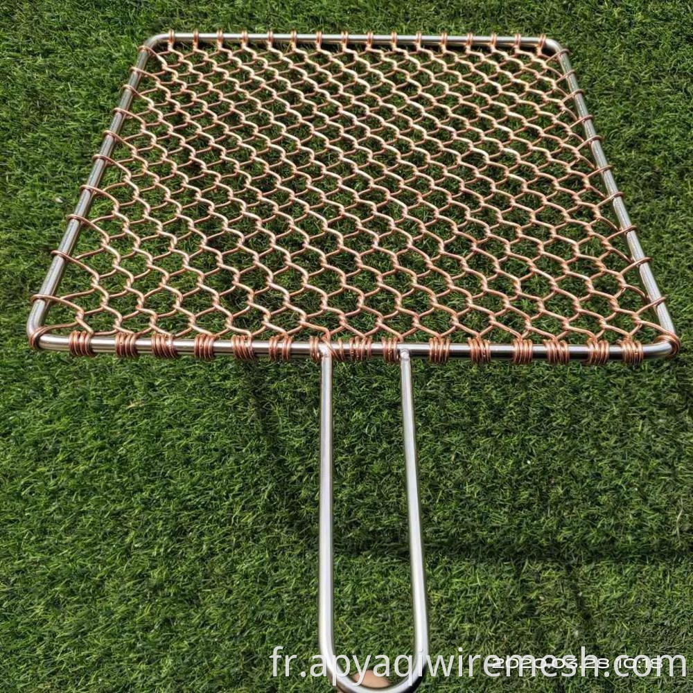 280 mm jetable BBQ Grill Mesh BBQ Grill Wire Mesh pour la corée du marché